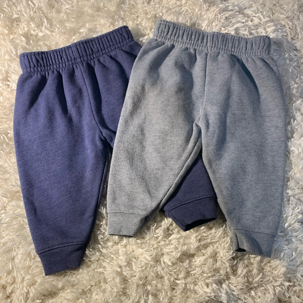 GARANIMALS LOT OF 2 SWEATPANTS GREY & BLUE